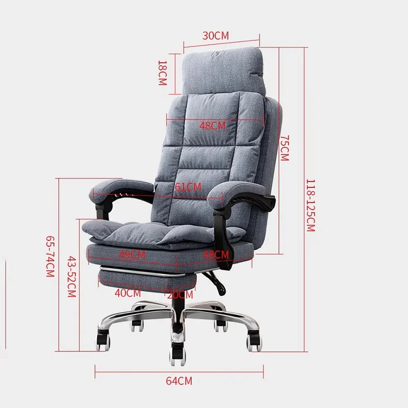 Cadeira ergonômica confortável confortável moderna do escritório, nórdico, luxo, estiramento, confortável, jogo, mobília