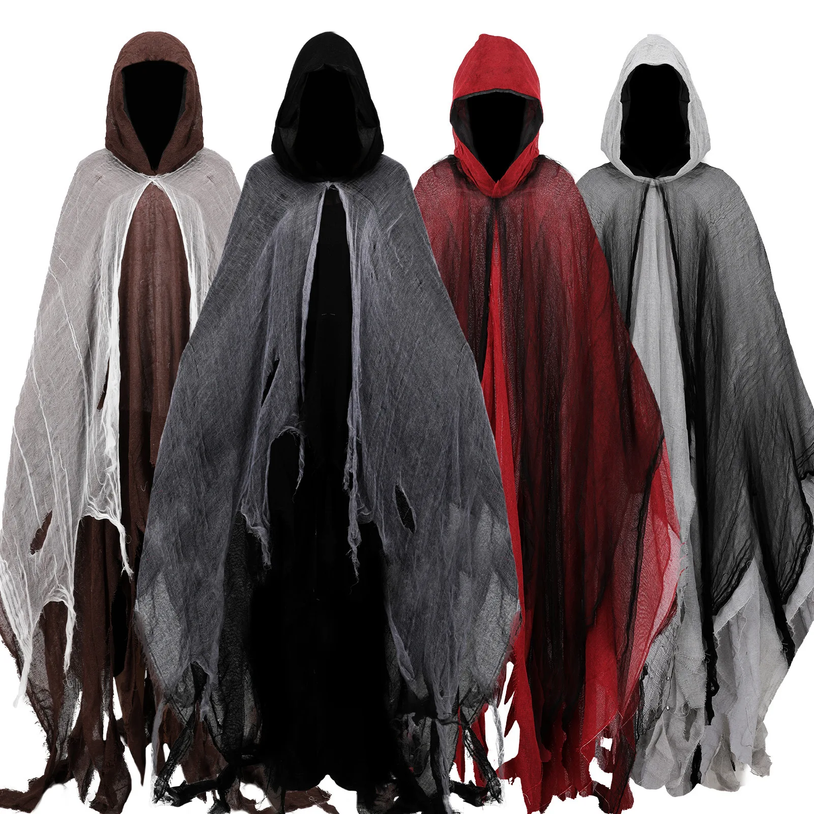 

Плащ со скелетом на Хэллоуин, накидка, костюм зомби, комплект с маской для страшной побеговой комнаты, убийство, тайна игра