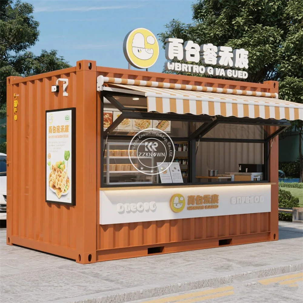 Recipiente de transporte móvel para casa, bar, quiosque de café, pré-fabricado, restaurante, loja, comida de rua, recipiente para venda