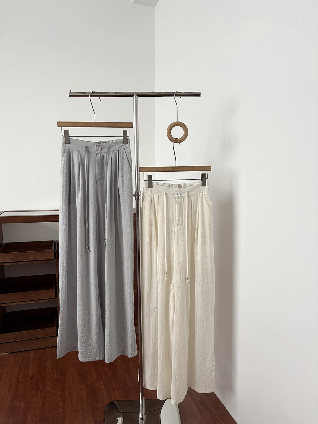 Diyi Yamamoto Women's Summer Thin Casual Pants High Waist Loose Fit Long Trousers Draping Style Wide Leg Pants Commute Style