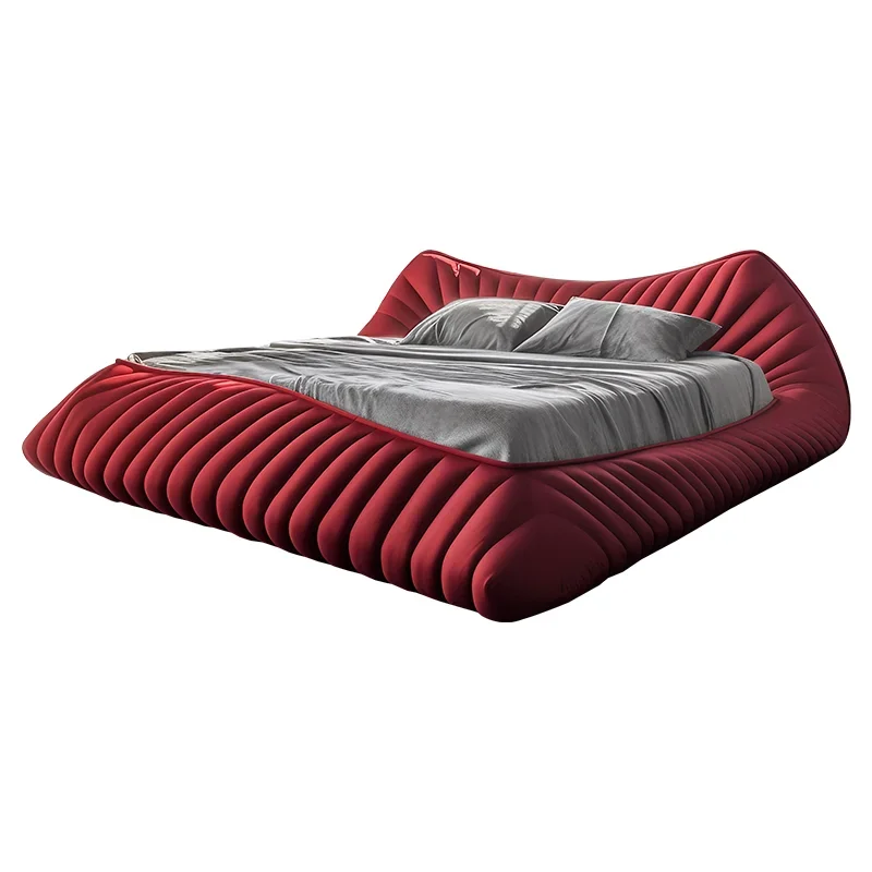 Italian art aesthetics, double bed, post-modern minimalism