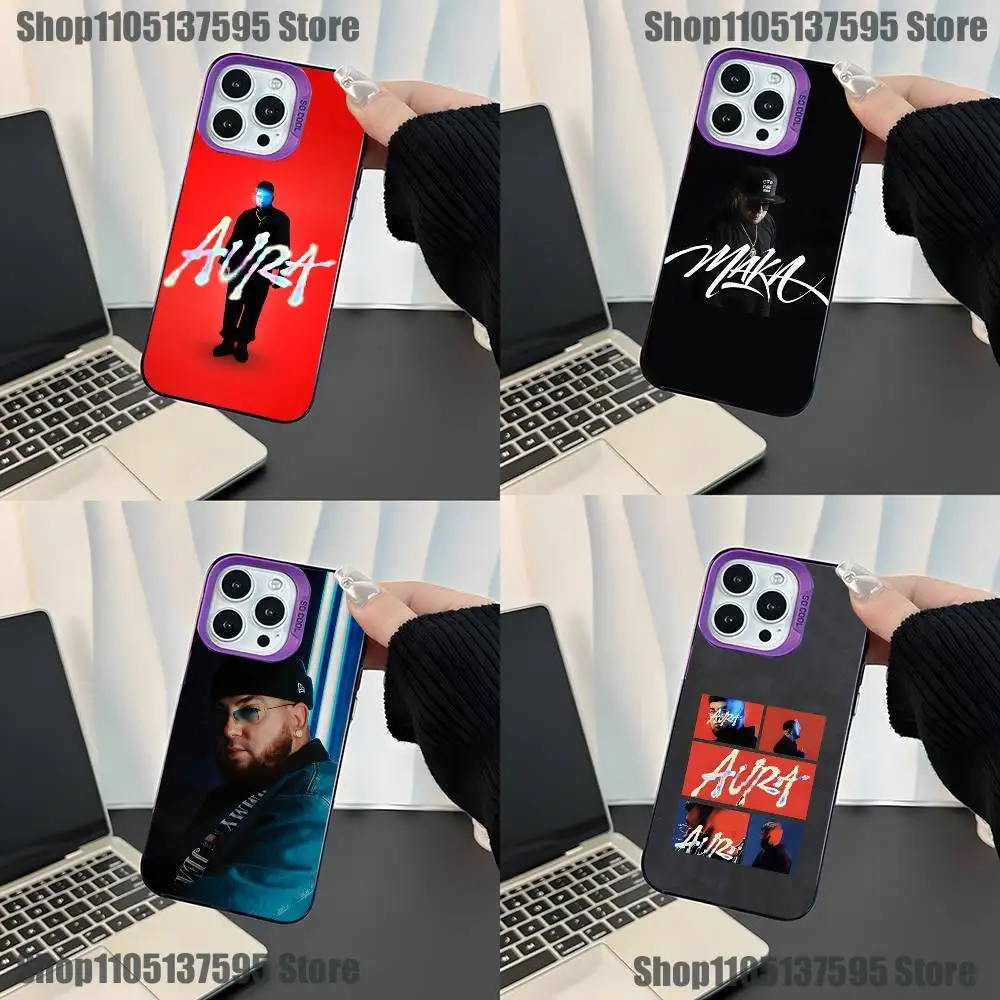 

Rapper Maka Aura 2025 Tour Phone Case For iPhone 17,16,15,14,13,12,11,Mini,Pro,E,SE4,XS,MAX Purple Candy Matte Cover