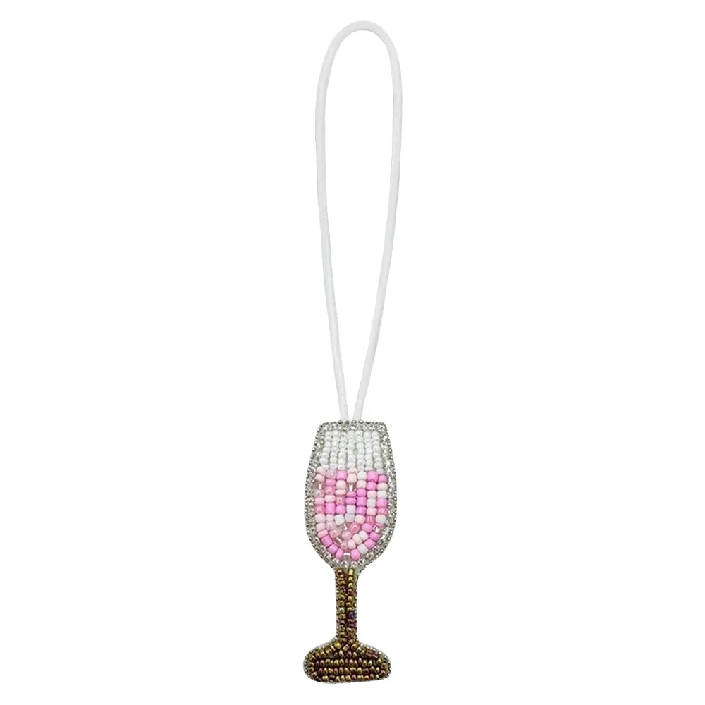 Multifunction Lanyard Rhinestone Pendant DIY Key Chain Bag Chain Charms 3D Car Keyring Juice Cup Bag Pendant Women