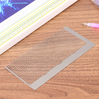 5D Diamond Mesh Ruler 155x70mm Metal Diamond Pasted Painting Ruler Adjustment Fix Tool Round Drill for DIY Diamond Painting Kits