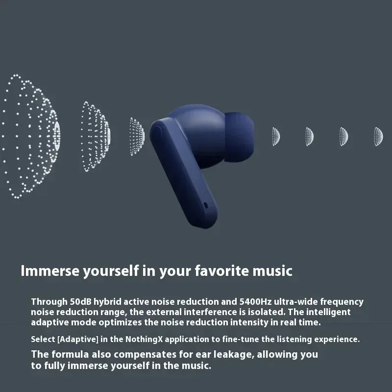 سماعة أذن CMF من Nothing Buds 2 Plus سماعة لاسلكية تعمل بالبلوتوث 50 ديسيبل هجينة نشطة للحد من الضوضاء وعمر بطارية طويل للهدايا