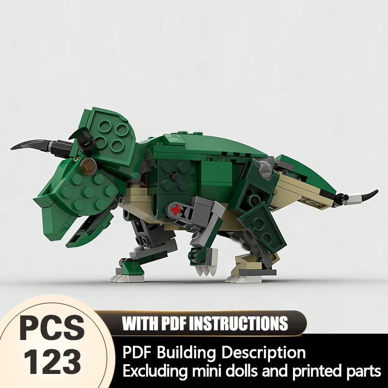 

Creators Animal Series Model MOC Building Bricks Triceratops Modular Technology Gifts Holiday Assemble Children Toys Suit
