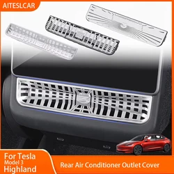 for Tesla Model 3 Highland 2024 Rear Air Vent Cover Armrest Box Back Conditioner Outlet Protector New Model3 Car Accessroies