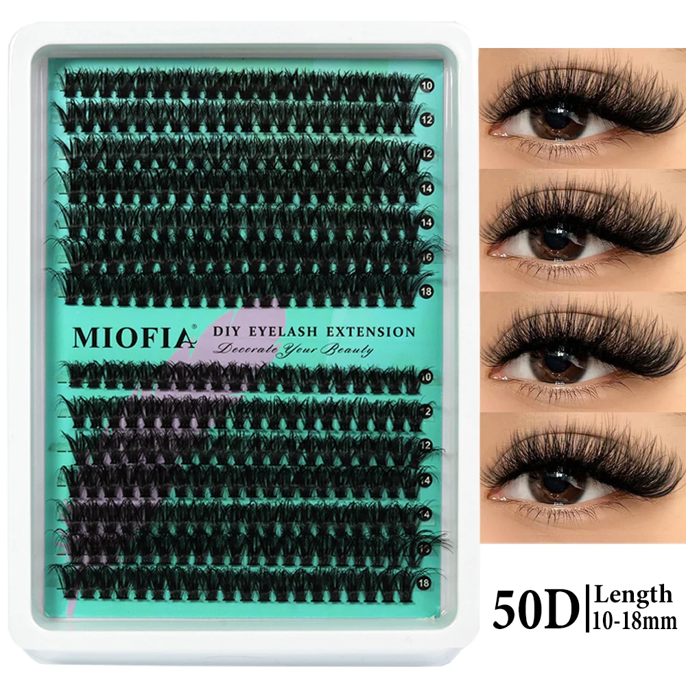 14 Reihen 5D Voluminöse Nerzwimpern-Büschel 50D-150D Dicke Flauschige Wimpernbüschel Katzenaugen-Wimpern 10-18mm Gemischte DIY Wimpernverlängerung – Detail 16