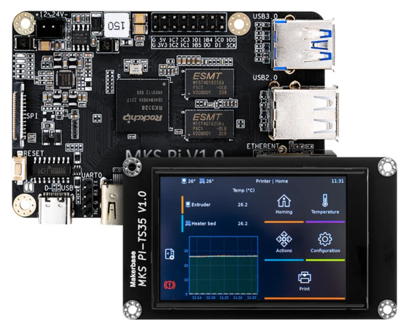 MKS PI Makerbase Motherboard Upgrade 3D printer to Klipper Support hdm Touch Screen for Ender3 Voron SKR NANOVS Raspberry Pi