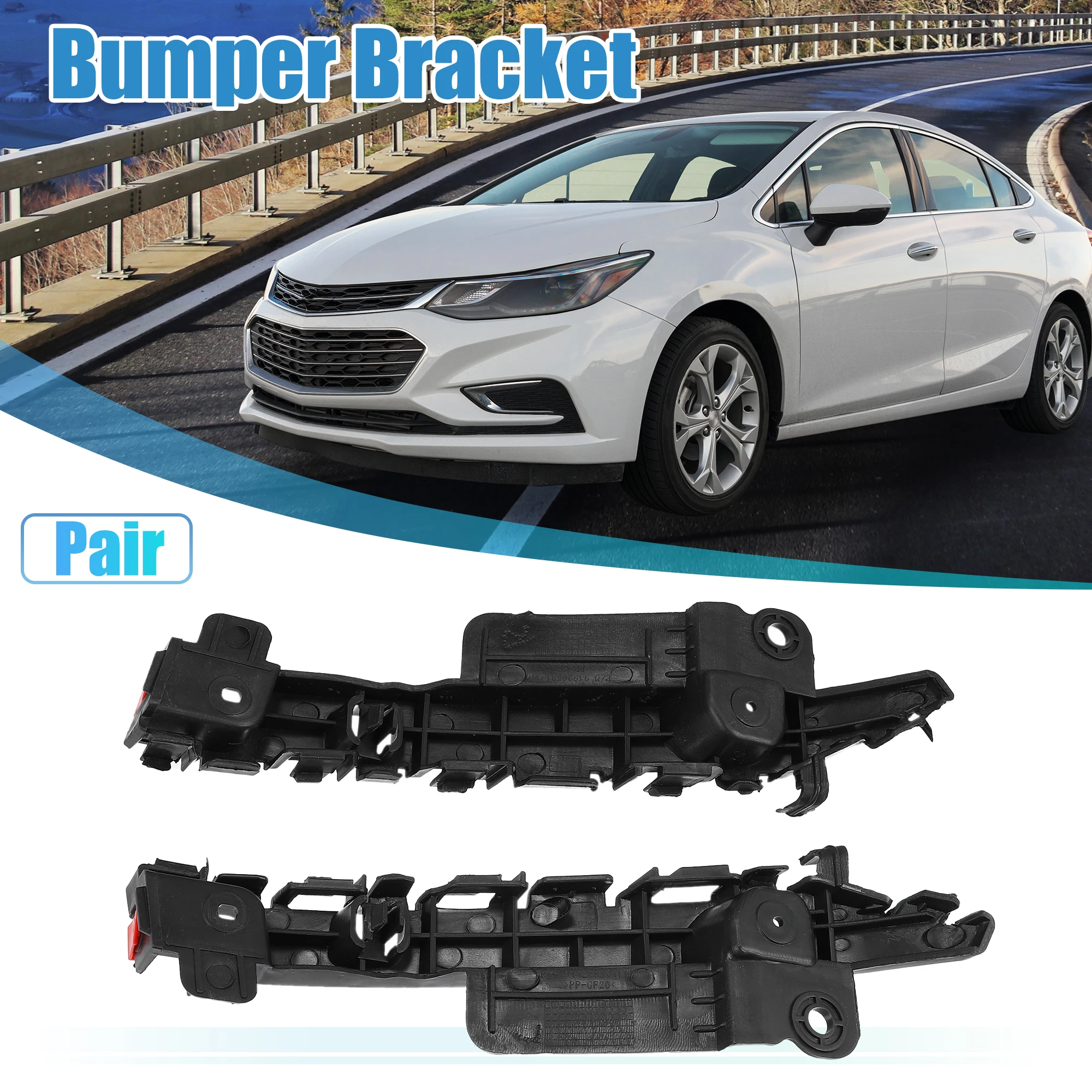 

UXCELL Pair Front Bumper Retainer Bracket Support Mount for Chevrolet Cruze 2011-2016
