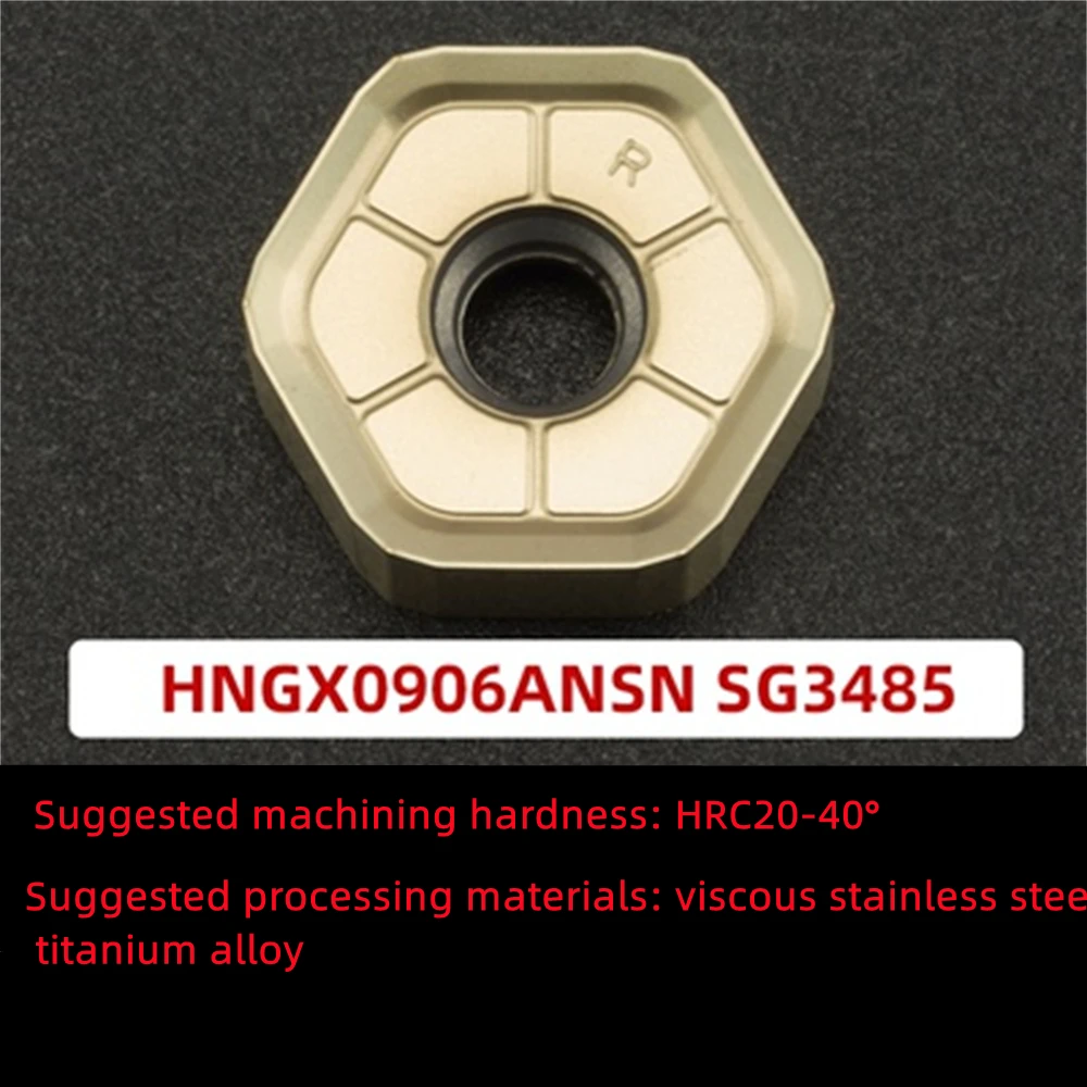 HNGX0906 high-quality 100% original 10 pieces HNGX0906ANSN fast feed hard alloy turning tool double-sided 12 edge milling blade