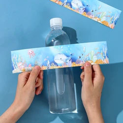 Ocean Bottle Stickers Under The Sea Theme Birthday Party Decoration Kids Favors Gift Girl Aquatic Creatures Baby Shower Supplies