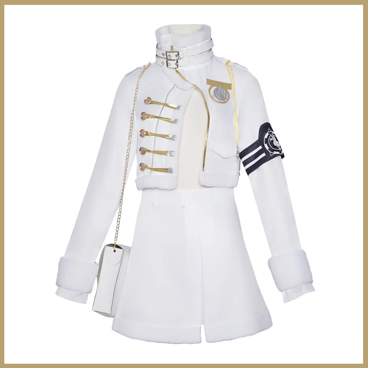 Anime Game Youk Blanc Cosplay Costume Fortune Express White Coat Skirt Hat Bag Wig Adult Woman Sexy Carnival Halloween Suit view 3