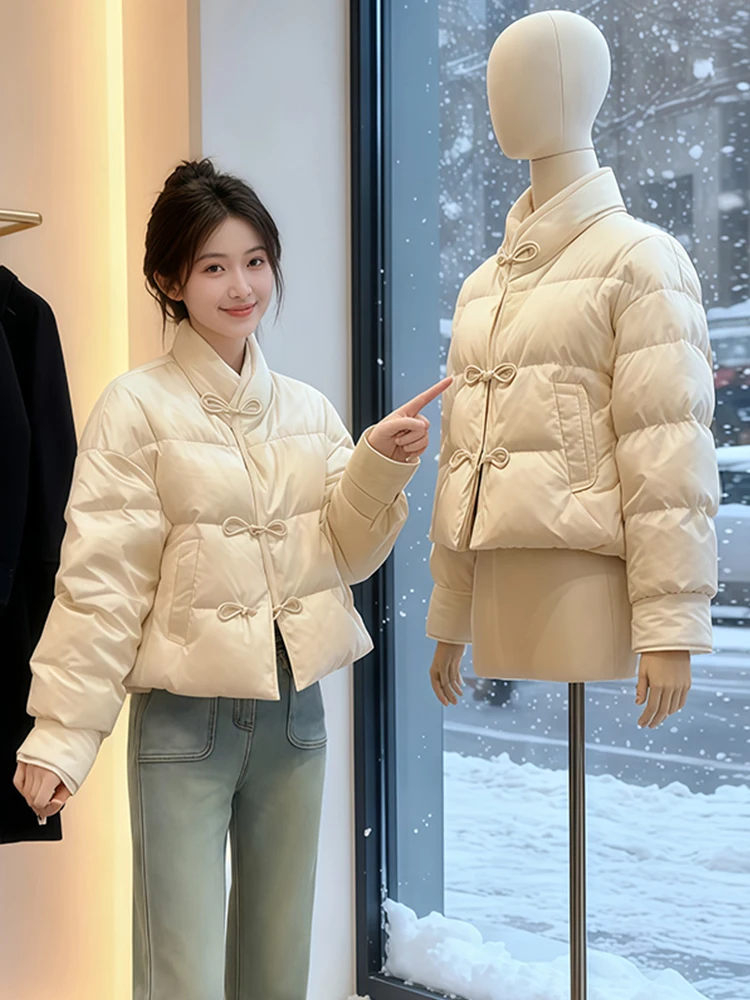 

Новая китайская утепленная хлопковая куртка для женщин: модная осенне-зимняя новинка с эффектом премиум-класса