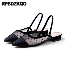 Trend Polka Dot 44 Shoes Closed Toe 33 Women Summer Pointed 12 Slingback Sandals Plus Size Designer Wide Fit Small Mesh Flats