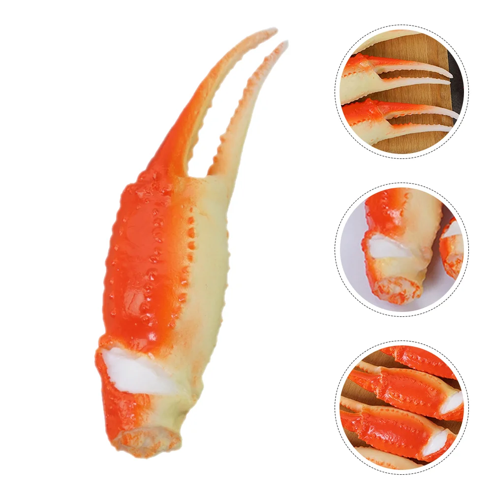 3pcs Fake Crab Claw Figurine Crab Claw Statue Sculpture DIY Crab Claw Decoration Simulation Crab Claw