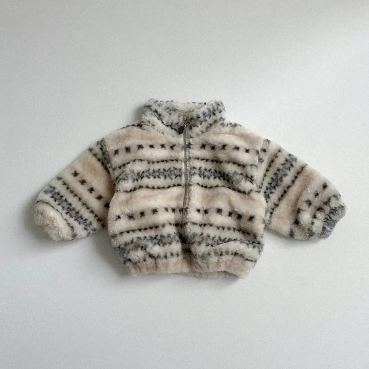 Winter Baby Warm Plush Coat Infant Girl Vintage Print Padded Jacket Toddler Boy Long Sleeve Fleece Coat Kids Clothes -2026