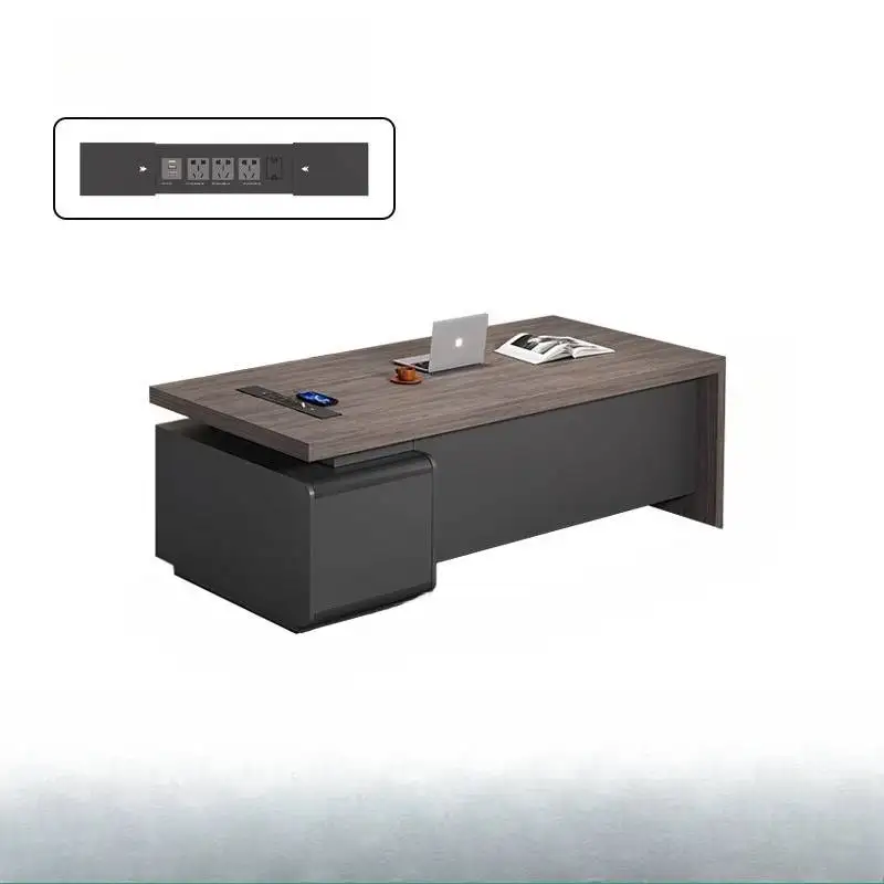 Biurko biurowe z mocnym schowkiem, drewniane, dla menedżera, tanie, nowoczesne, luksusowe, duże, do małych przestrzeni, meble.