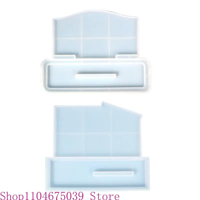 

5ASD Trapezoid Flom с набором держателя подставки, фотомолочные украшения для плесени силиконовой плесень для настольной для