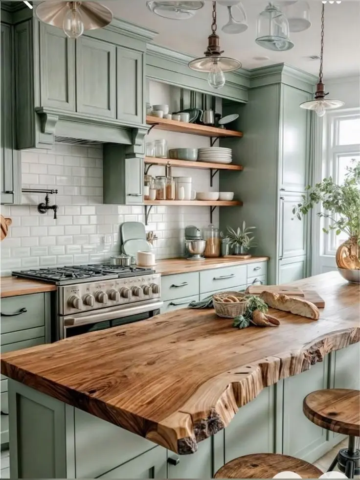 Handcrafted Live Edge Solid Wood Surface Custom Modern Rustic Luxury Wood Countertop & Bar Top