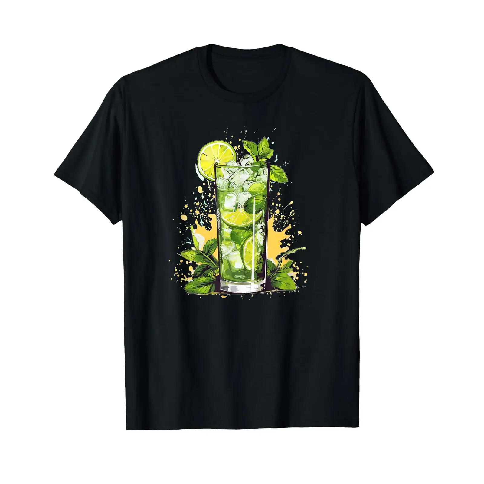 Divertido disfraz de cóctel cubano Mojito para hombre y mujer, camiseta vintage lavada, ropa informal suave, informal, con gráficos, cómoda para hombre