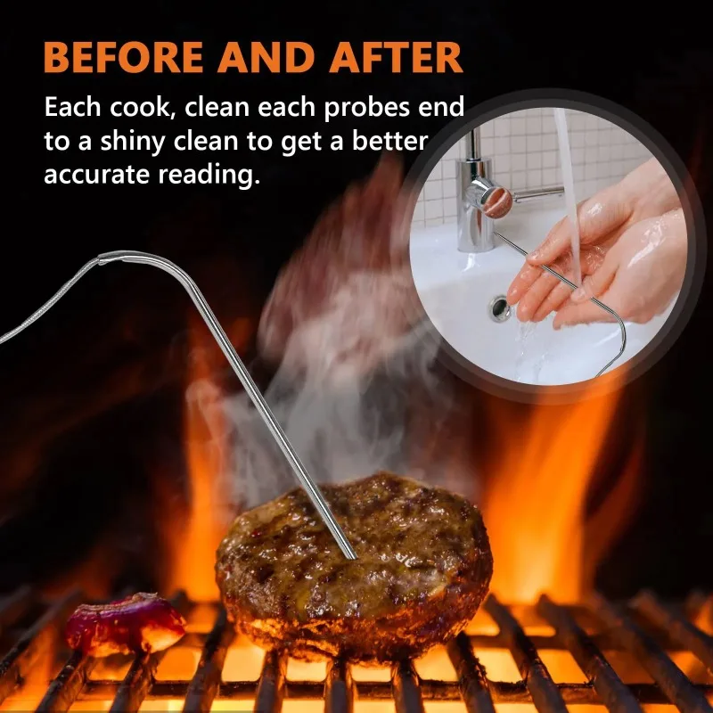 560 Charcoal Smoker Meat Probe, 80 Gravity Feed Grill NTC Sensor, 560/80 Digital Charcoal Oven Temp Replacement Parts