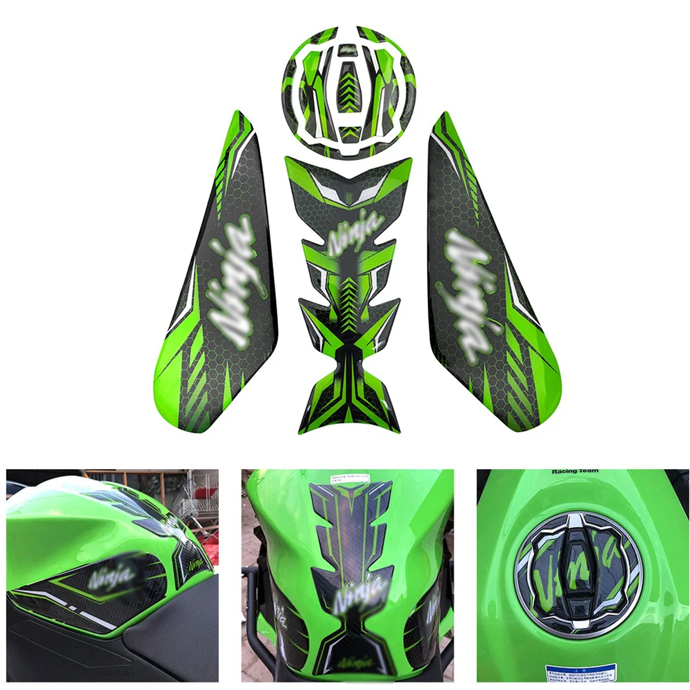 Motorcycle Fuel Tank Pad Sticker Set 3D Waterproof for Kawasaki Z900 Z650 Ninja Gas Oil Protection Decals