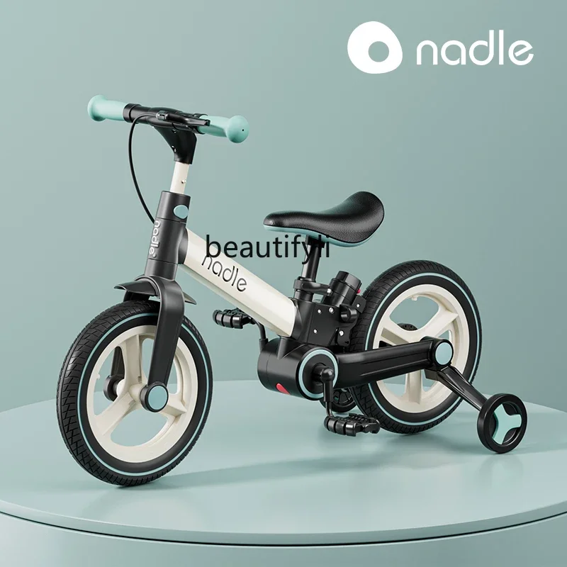 Children's bicycle balance bike 2-in-1 1-3-6 years old girl boy pedal folding bicycle