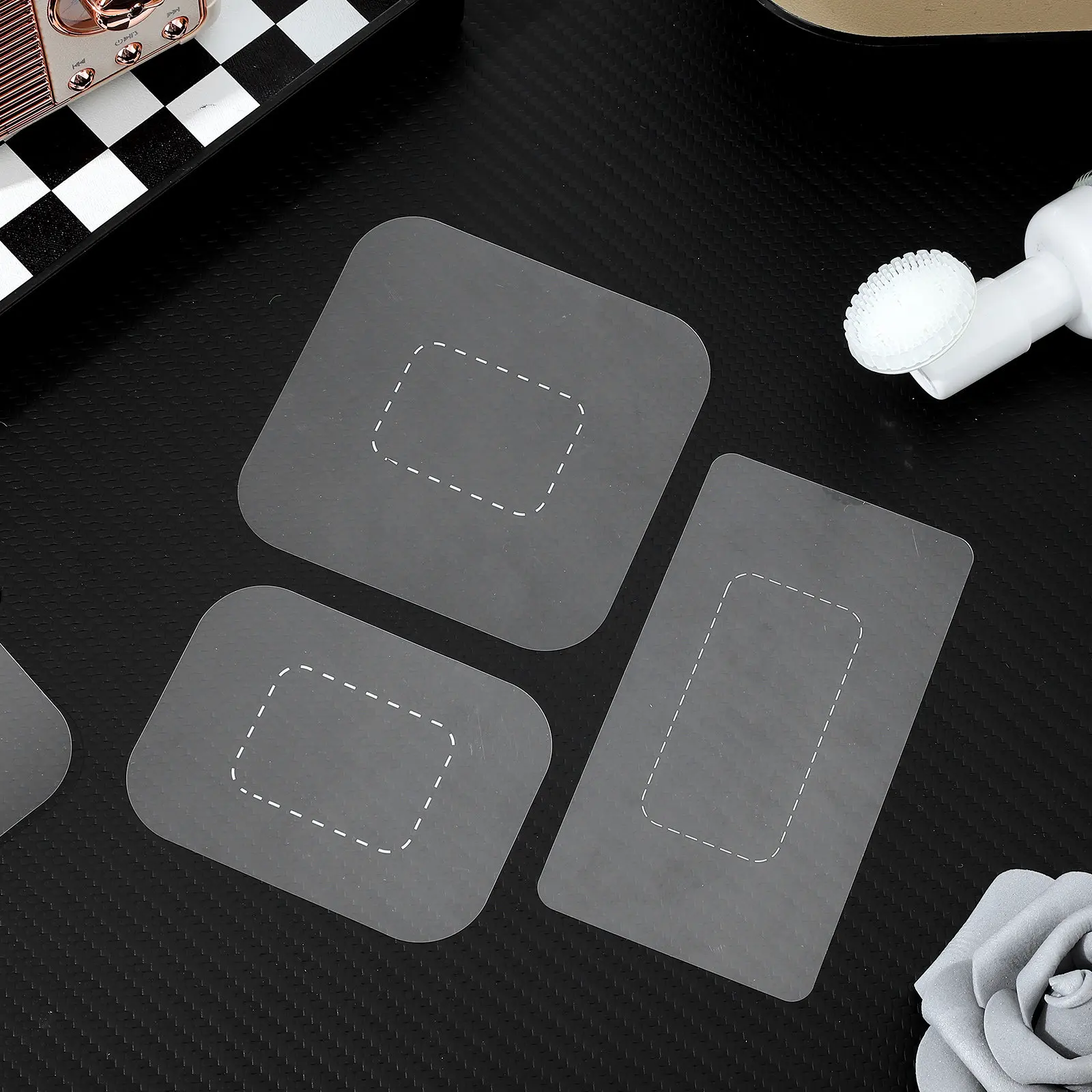 12Sheets Windshield Dashcam Sticker Film High Transparency Scratch Resistant Fingerprint Proof Static Adhesive Mount for Car