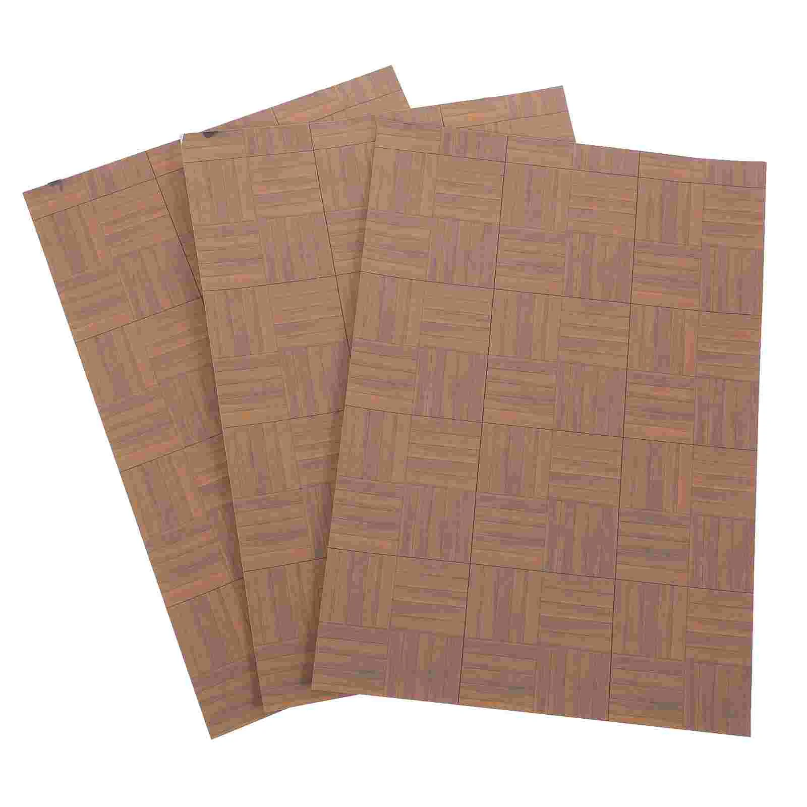 Autocollants de sol auto-adhésifs pour décoration de maison de courses, mini papier bricolage, accessoires, 3 pièces