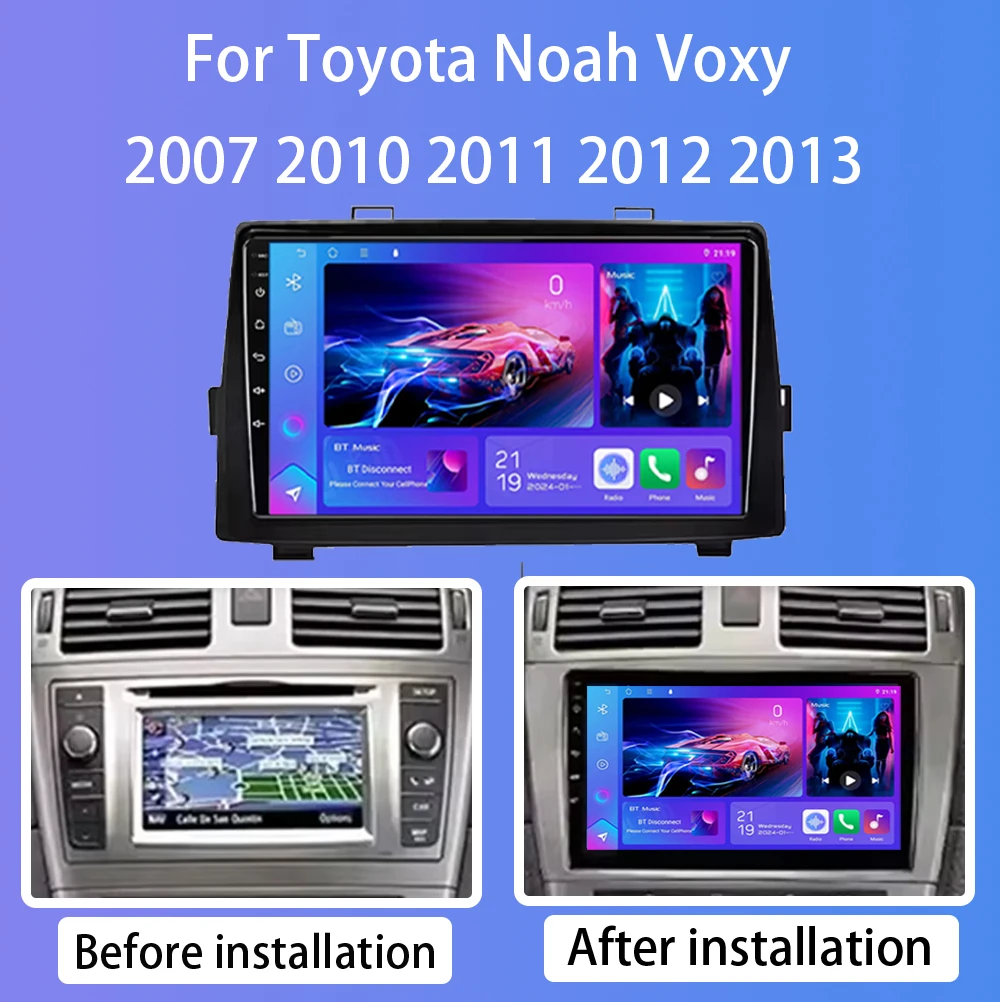 CarPlay Android Auto Radio GPS Multimedia Player For Toyota Noah Voxy 2007 2010 2011 2012 2013 Navigation DSP IPS NO 2DIN DVD