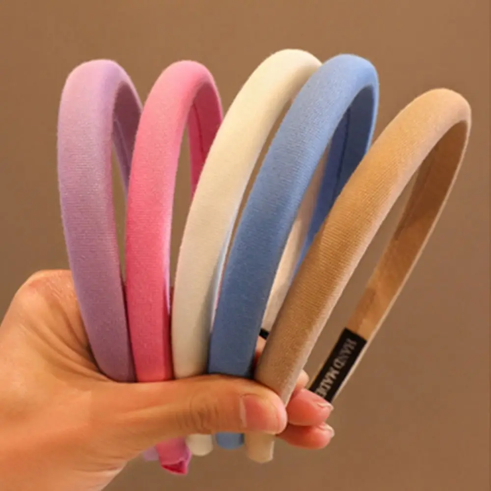 Adorable Hair Accessory Solid Color Cloth Cute Girl Gift Girl Hair Band Kids Headdress Children Hair Hoop Korean Style Headband