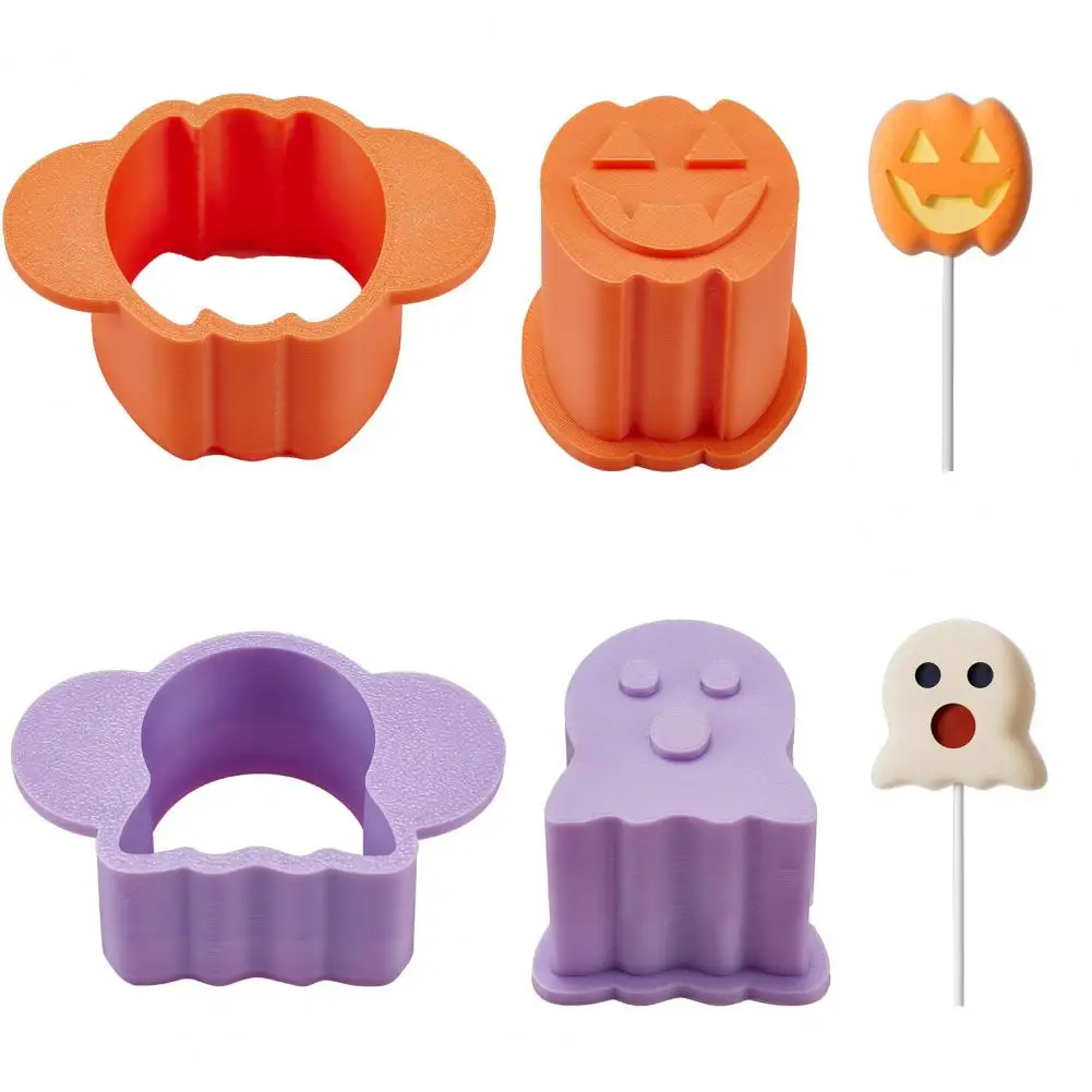 Molde Pop para pastel de calabaza, juego de moldes Pop para pastel de Halloween, Kit cortador para hornear galletas, dulces, calabaza, forma de fantasma para fiesta y postres