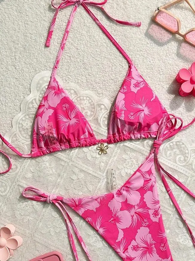 Bonito micro biquíni maiô feminino 2025 tendência feminino banho de duas peças tanga biquinis define beach wear natação para maiô
