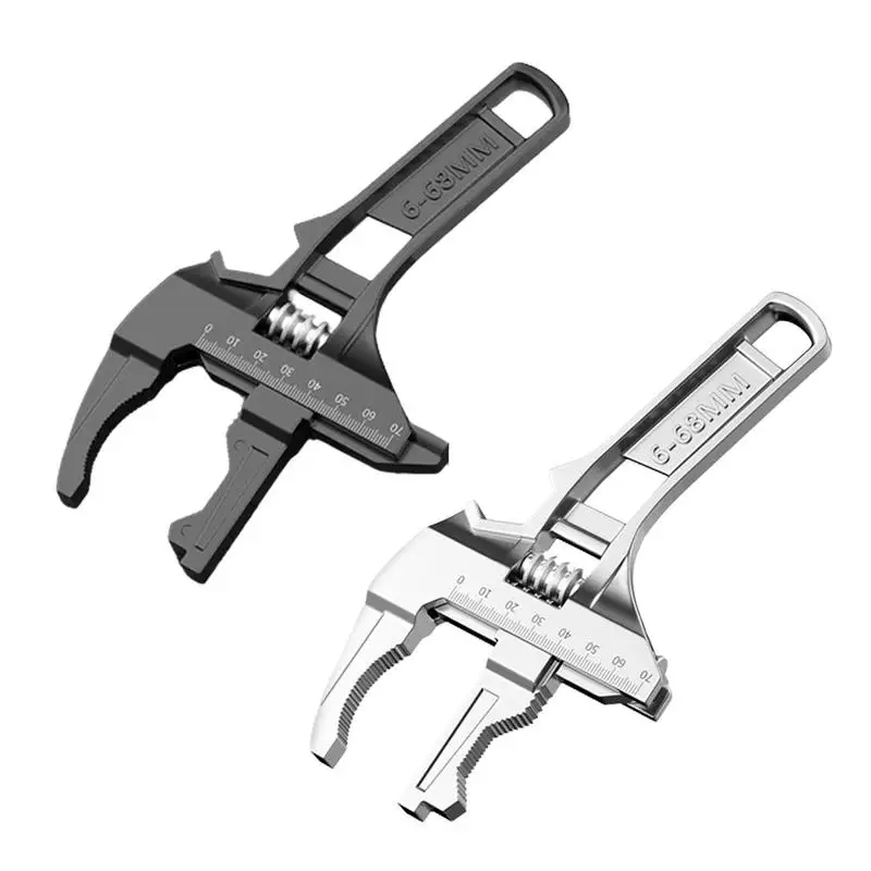 Adjustable Wrench Multi-functional Large Open End Wrench Household Open Aluminum Alloy Bathroom Wrench