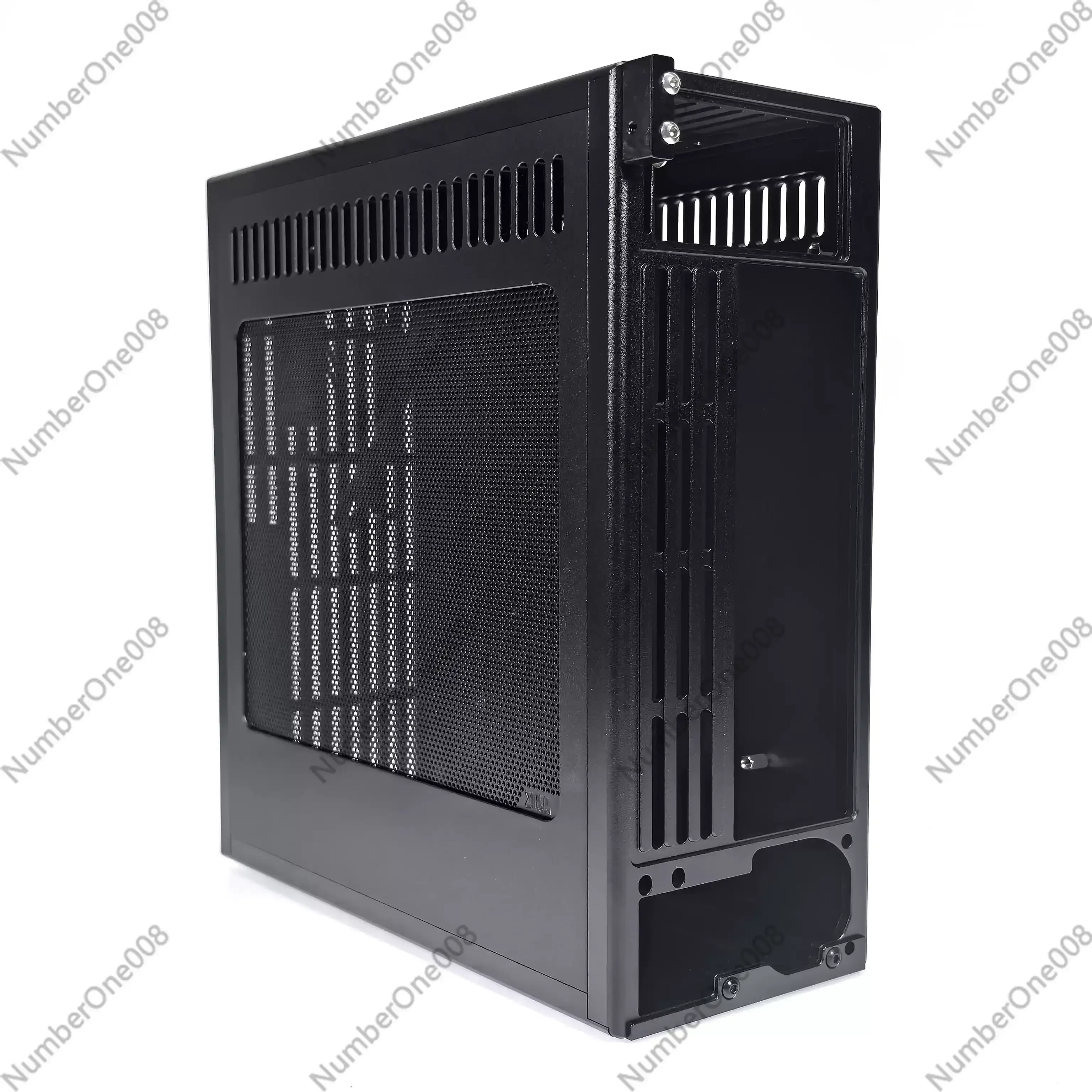 

Корпус для мини-компьютера ITX, объем 4,9 л, полностью алюминиевый, поддержка полувысокопрофильных видеокарт, блок питания SFX, компактный дизайн