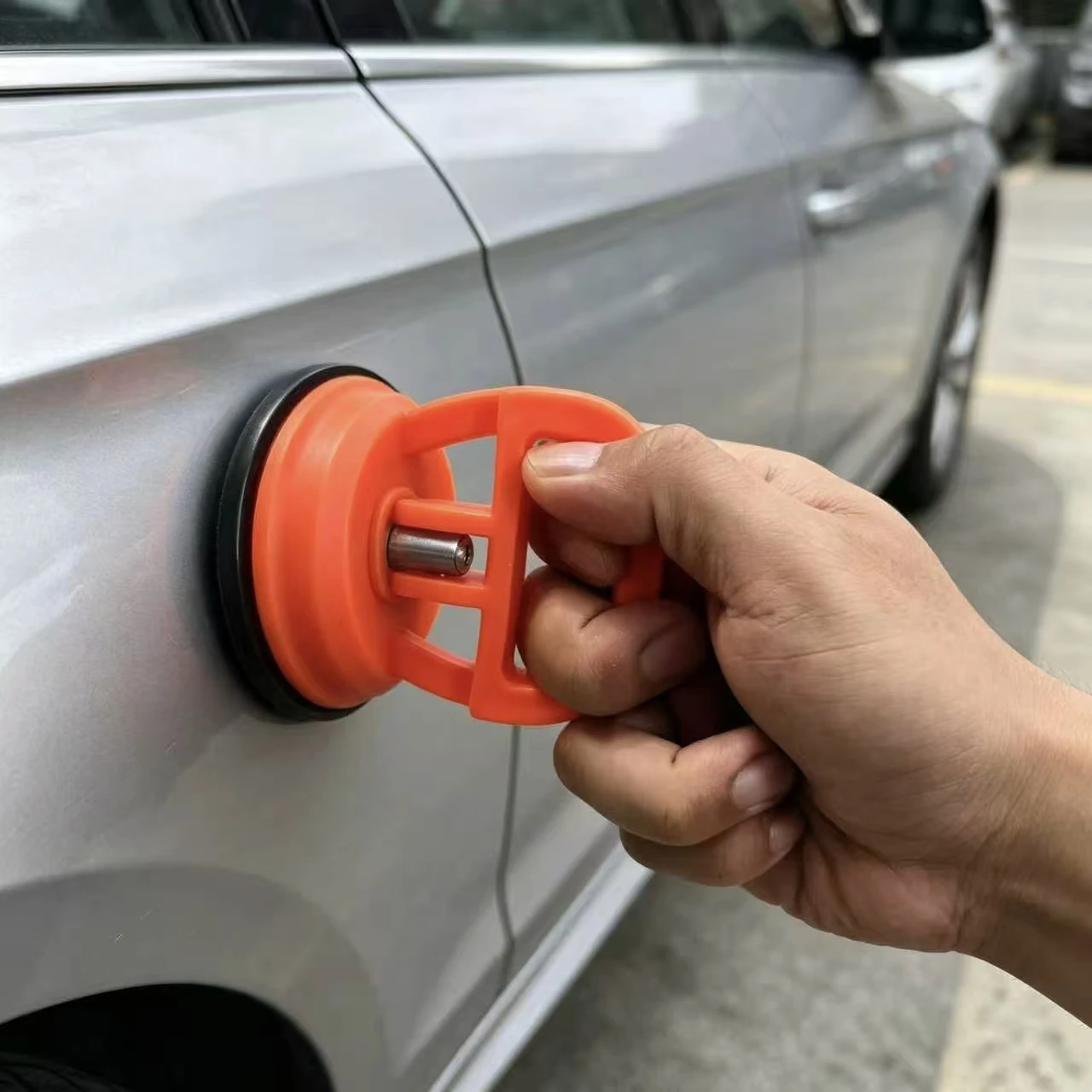 2Pcs Car Bump Puller Car Shape Bump Fixer Repair Tool Set Large Pull Suction Cup Dent Puller Dent Repair Sucker Car Tools For Au