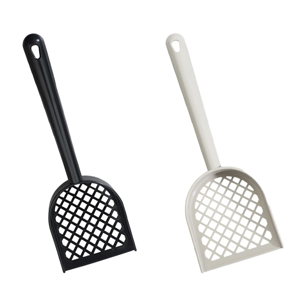 

2pcs Cat Scoop Large Capacity Smooth Surface Pet Poop Shovel Plastic Cleaning Tool For Kitten Litter Box Handheld Cat Poop Scoop
