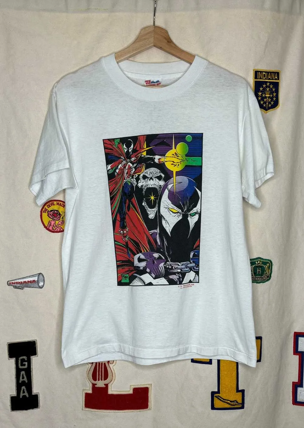 

Винтажная белая футболка унисекс Spawn Comic Todd McFarland 1993, S-5XL WA3513