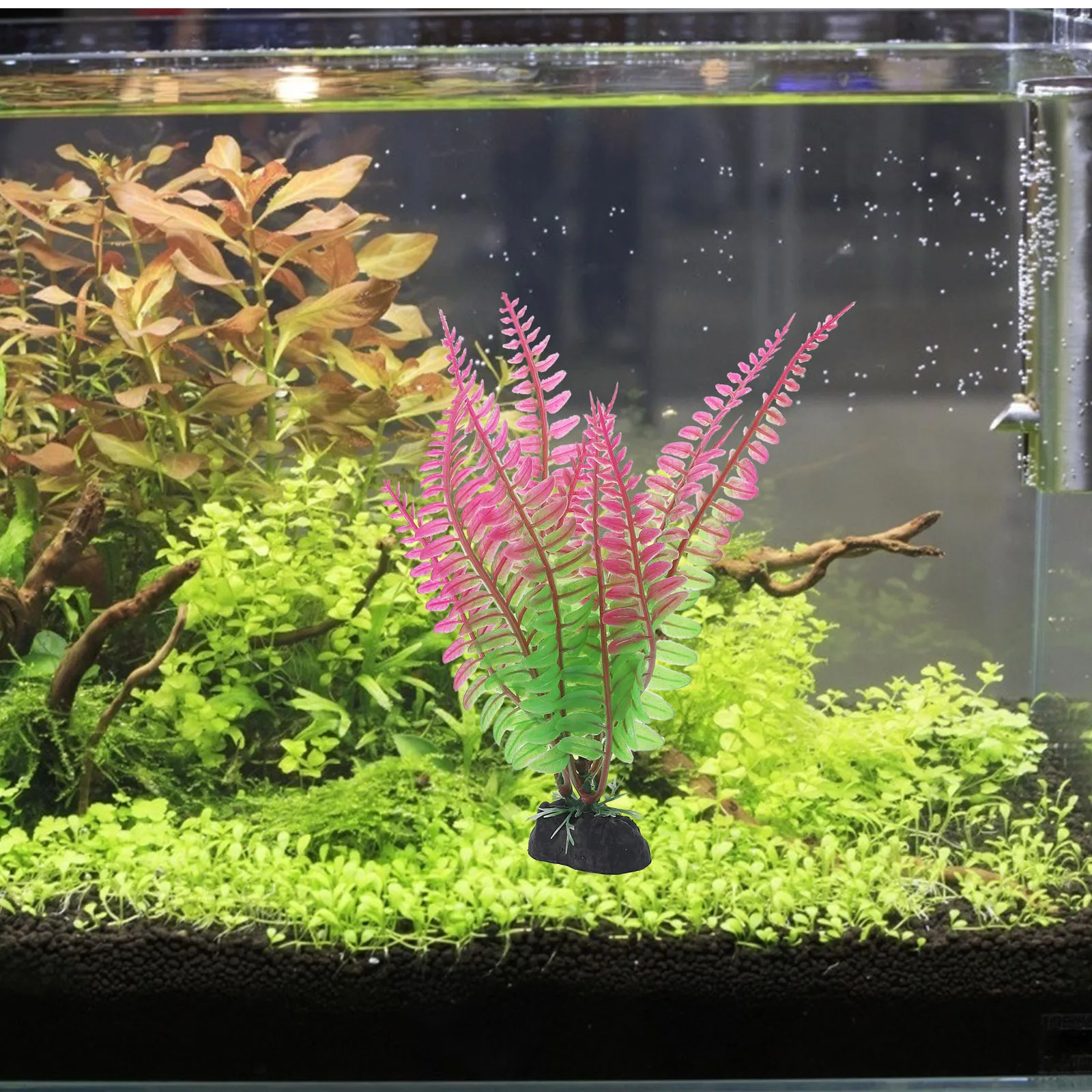 

12 Pcs Desktop Aquatic Decoration Faux Plant Small Plastic Aquarium Plants Aesthetic Fish Tank