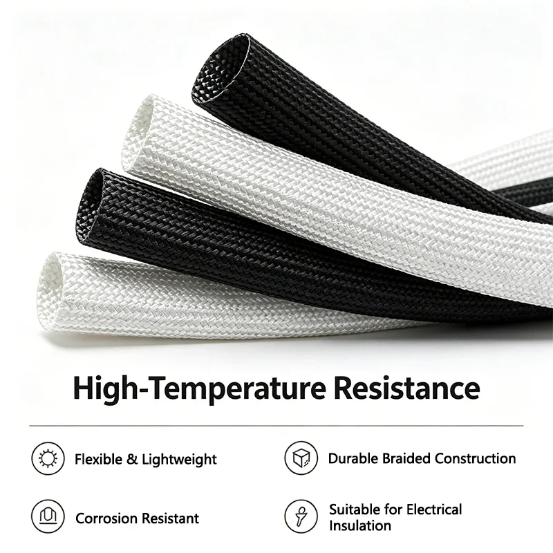 Fiberglass Sleeve 600 Degree Applicable To Industrial Field Household Life Wire Cable Electrical Harness Insulating Protector