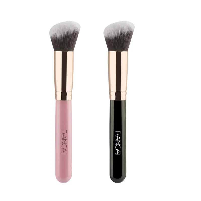 ใหม่เดี่ยวเฉียง Powder Foundation แปรง Soft Loose Powder Multifunctional แต่งหน้าเครื่องมือแต่งหน้าความงาม