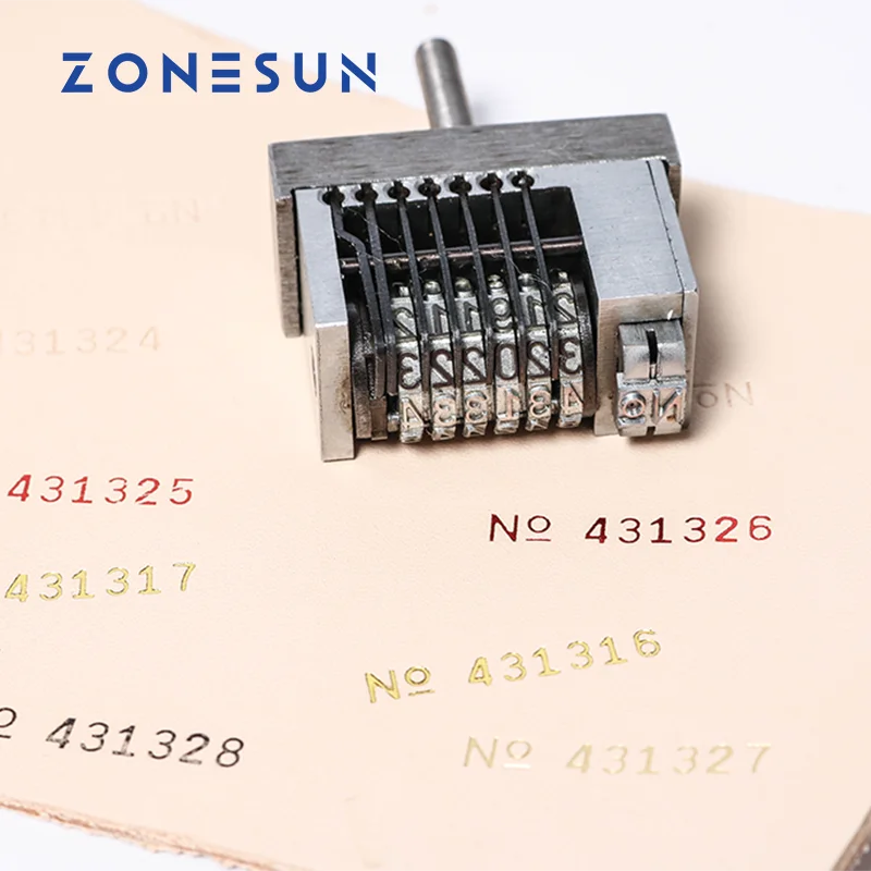 ZONESUN Manual Hot Stamping Printer Accessory Thermal Ribbon Dialing Coding Tool Parts Production Number Coupon Print