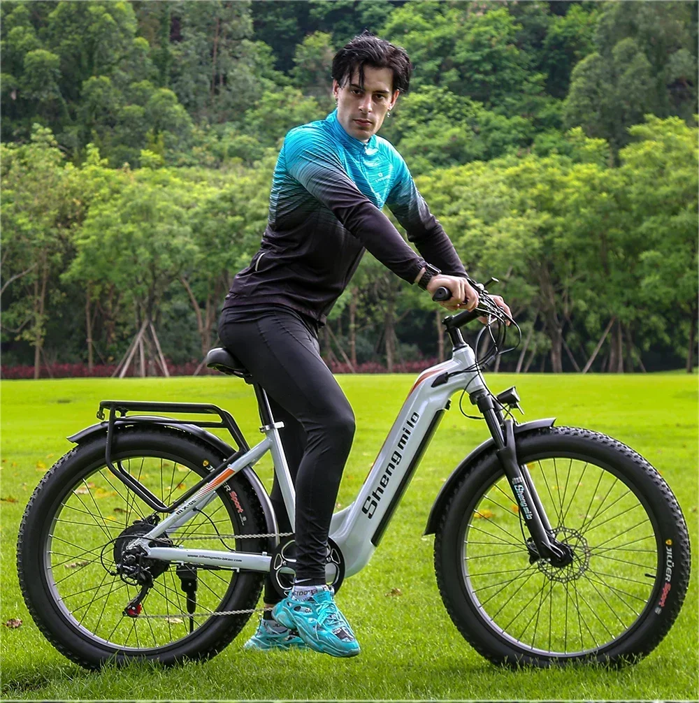 Shengmilo MX06 Electric Bicycle 1000W BaFang Motor 48V17.5AH 26inch Fat Tire Mountain Snow Ebike 7 speed Off-road Electric Bike