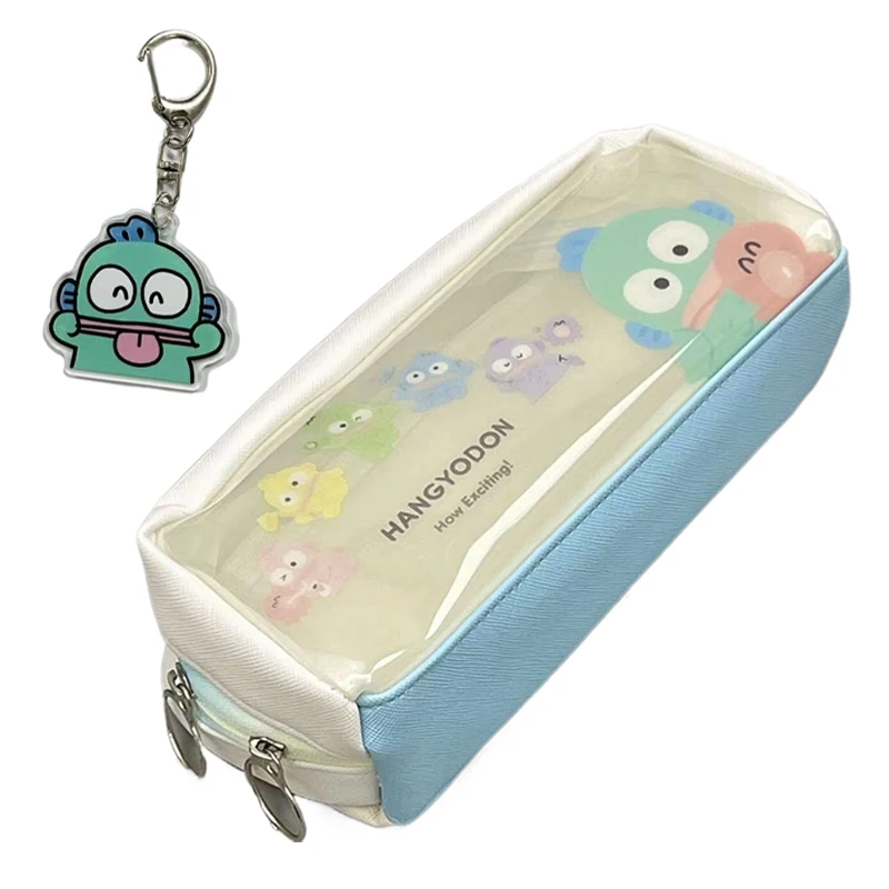 Sanrio Transparant Pencil Case Hangyodon Large Capacity Waterproof Pen Bag Student Box For Girl School Supplies Stationery Gift