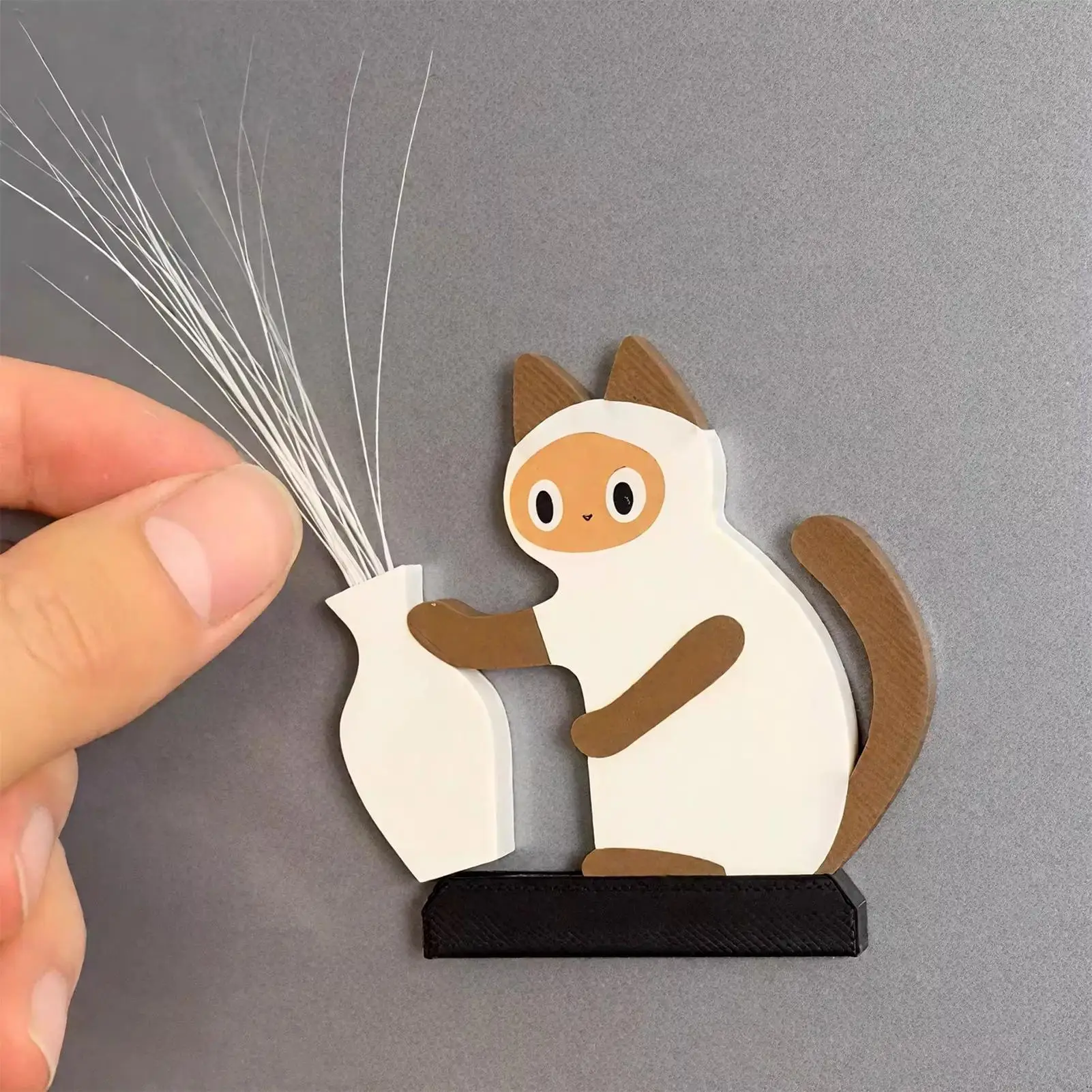 Cat Whisker Holder Acrylic Magnet Cute Fridge Decor for Lost Pet Hair Storage Collecting Cat Whisker Saver for Home Kitchen Dorm