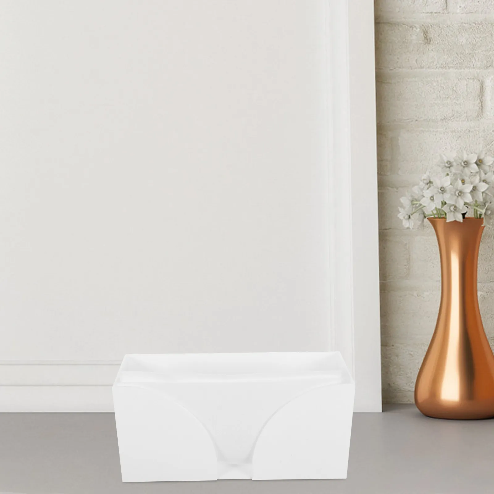 

Acrylic Tissue Dispenser Transparent Countertop Paper Towel Holder for Kitchen Bathroom Restaurant Easy Access Stable Base