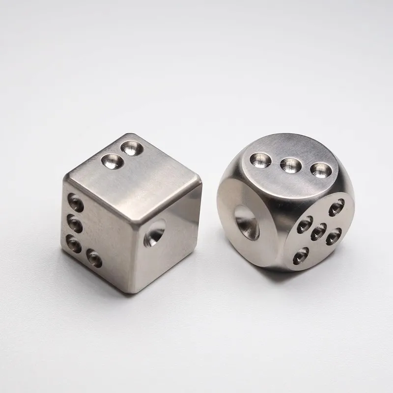 Titanium Alloy Dice, Solid TC4, Six Sided Lucky Guessing, Drinking Beer, Chilled Drinks, Cooling Promotion EDC Bar