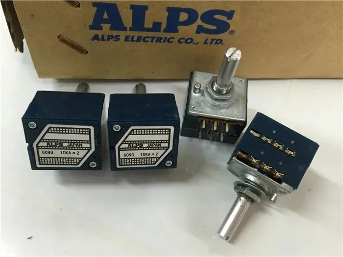 Alps RK27 dual volume potentiometer A5K A10K-25MM round handle 6 feet