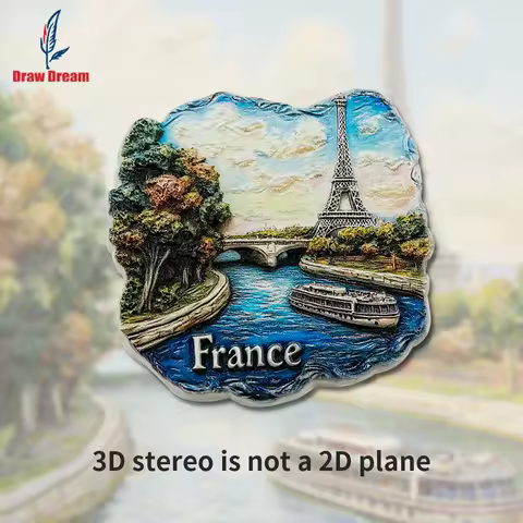 1PC Paris Seine River Cruise 3D Stereoscopic Ice Cream Dispenser Travel Souvenir / Home Decoration / Elegant Gift